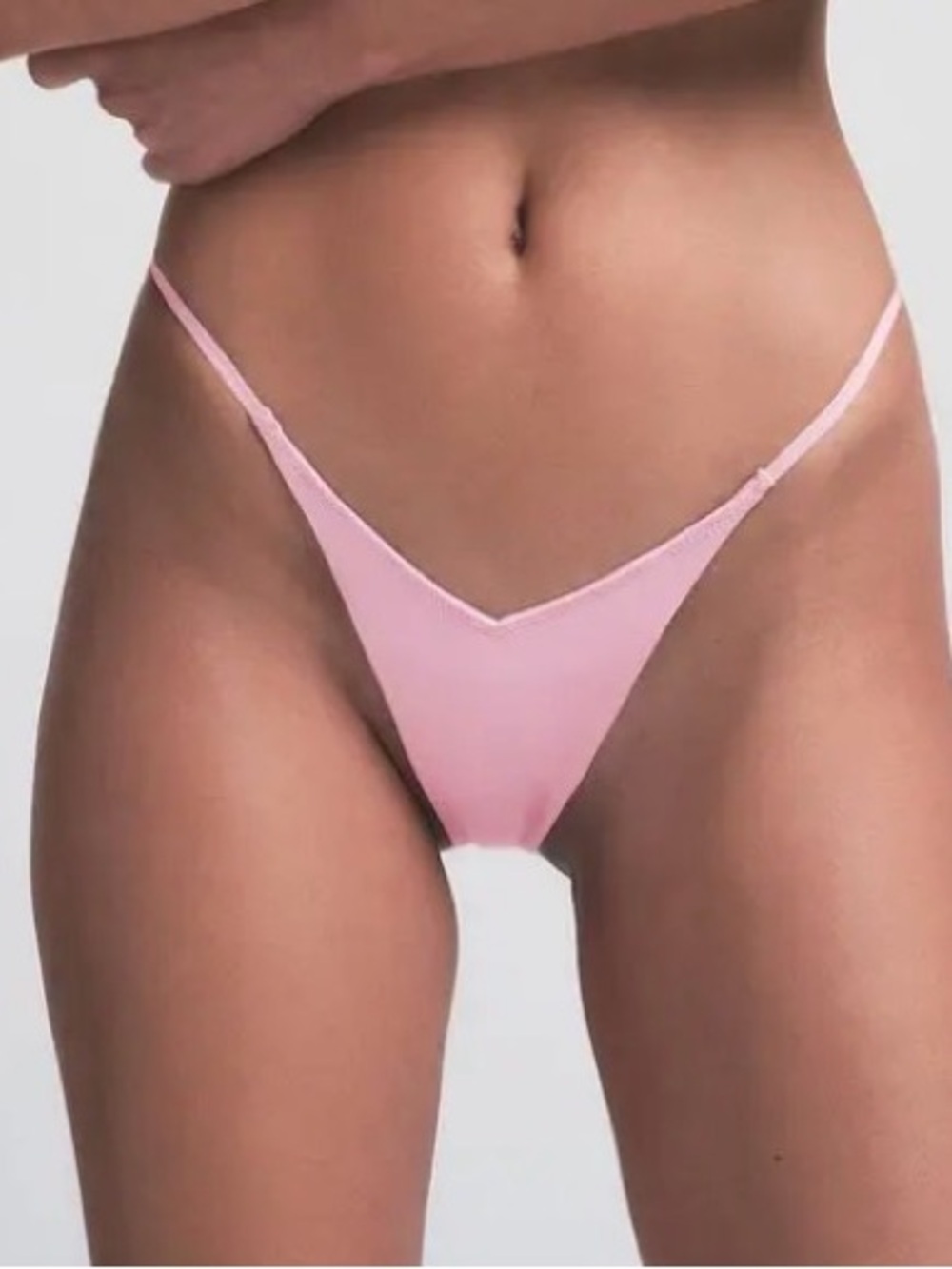 💗 SKIMS Shine Foundations Deep V Front String Thong | Cherry Blossom | 2X | NWT